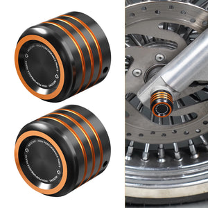 Caches d'axe avant aluminium pour Harley Sportster - vue 1
