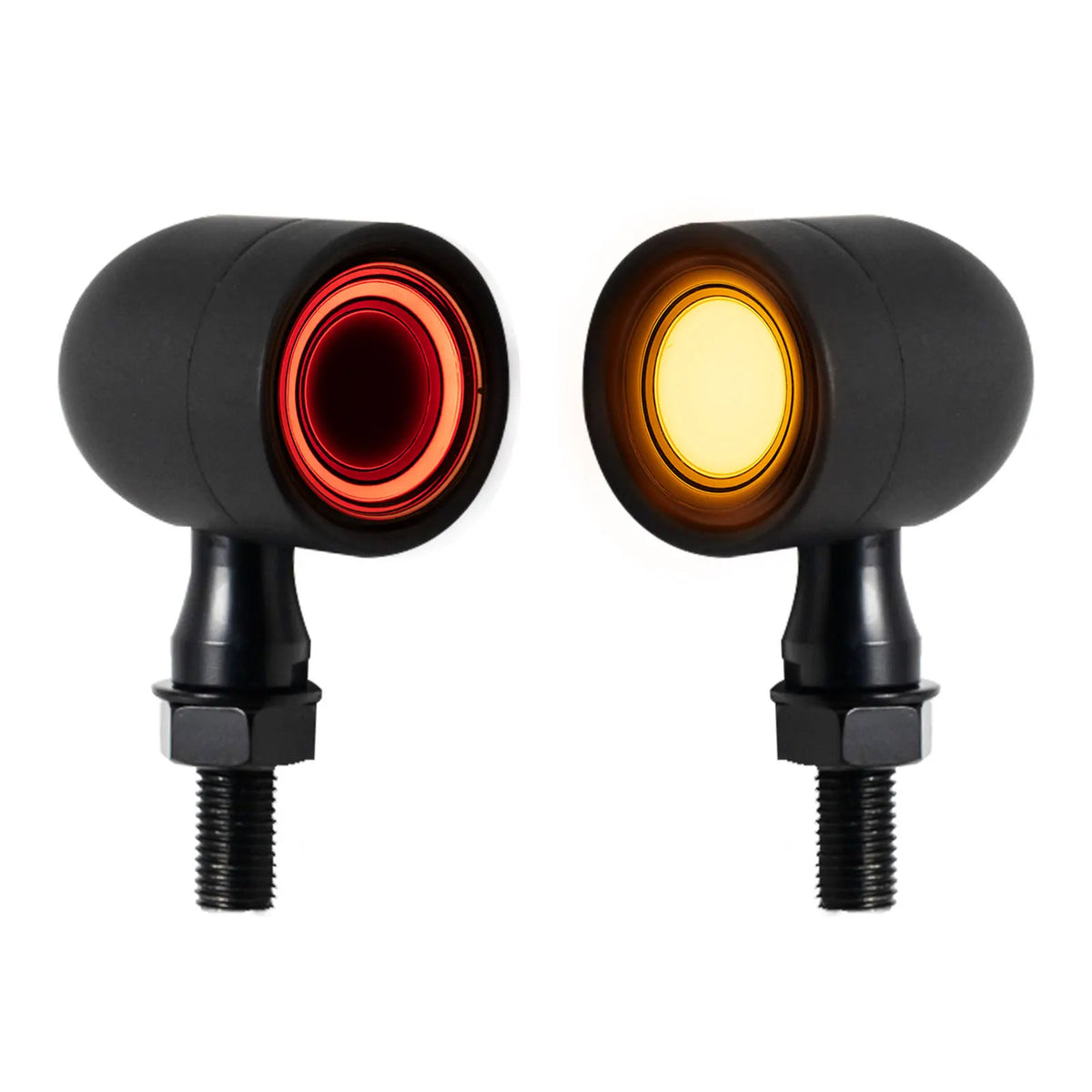 Clignotants LED type balle rétro pour moto chopper et bobber, lot de 2 - vue 1