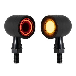 Clignotants LED type balle rétro pour moto chopper et bobber, lot de 2 - vue 1