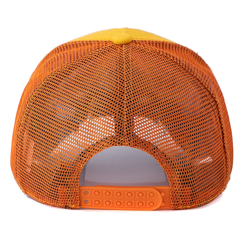 Casquette trucker mesh grise avec motif tête d'aigle - vue de face - vue 5
