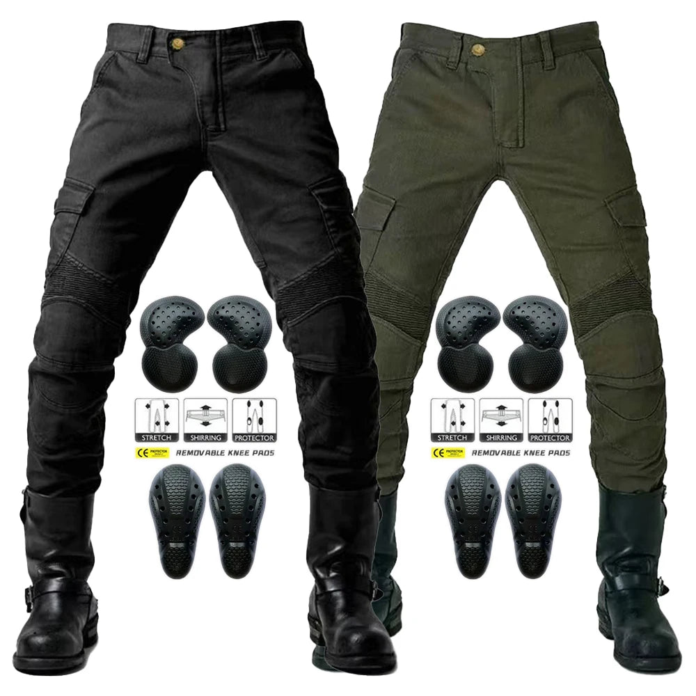 Pantalon Moto Homme Noir Protections Amovibles Toutes Saisons - vue 1