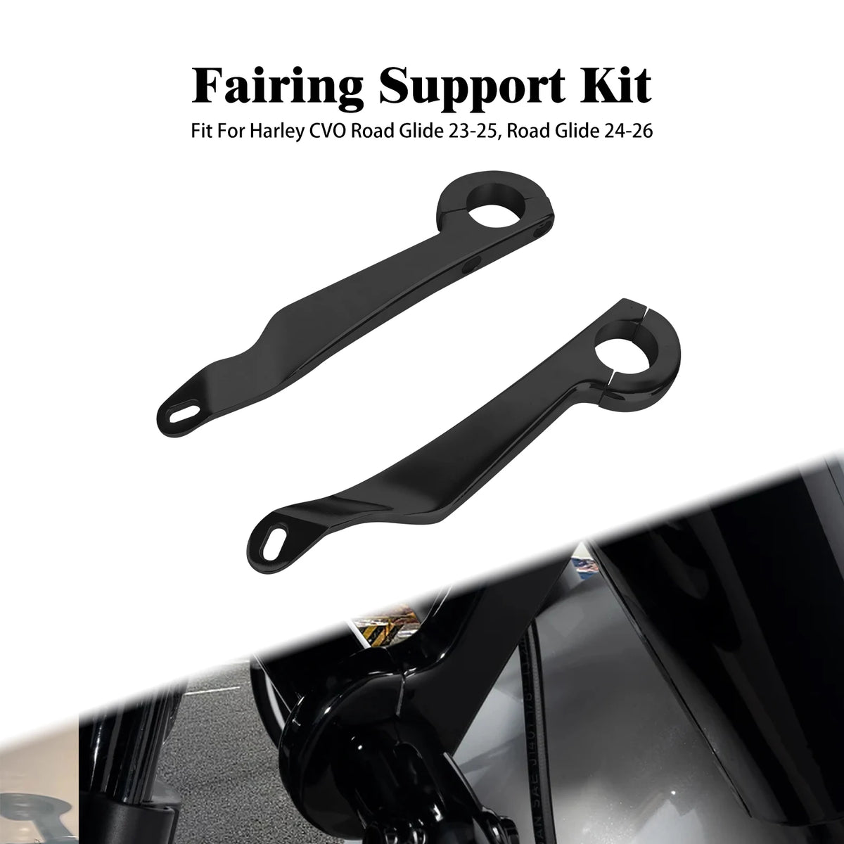 Kit de supports de carénages bas en aluminium pour Harley-Davidson Road Glide - vue 7