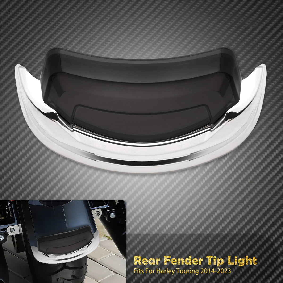 Feu LED de bout de garde-boue arrière (fender tip light) pour Harley-Davidson Touring, Ultra Limited 2014-2023 – photo 9/10
