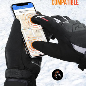 Gants moto chauffants noirs - vue sur main - vue 4