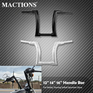 Guidon Drag Z 12"/14"/16" (Pince 1.25") - Harley-Davidson Sportster, Touring, Dyna & Softail – photo 1/18