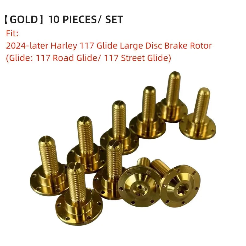 Kit de Boulons de Disque de Frein Avant en Titane pour Harley Touring 2014-2024 – photo 9/12