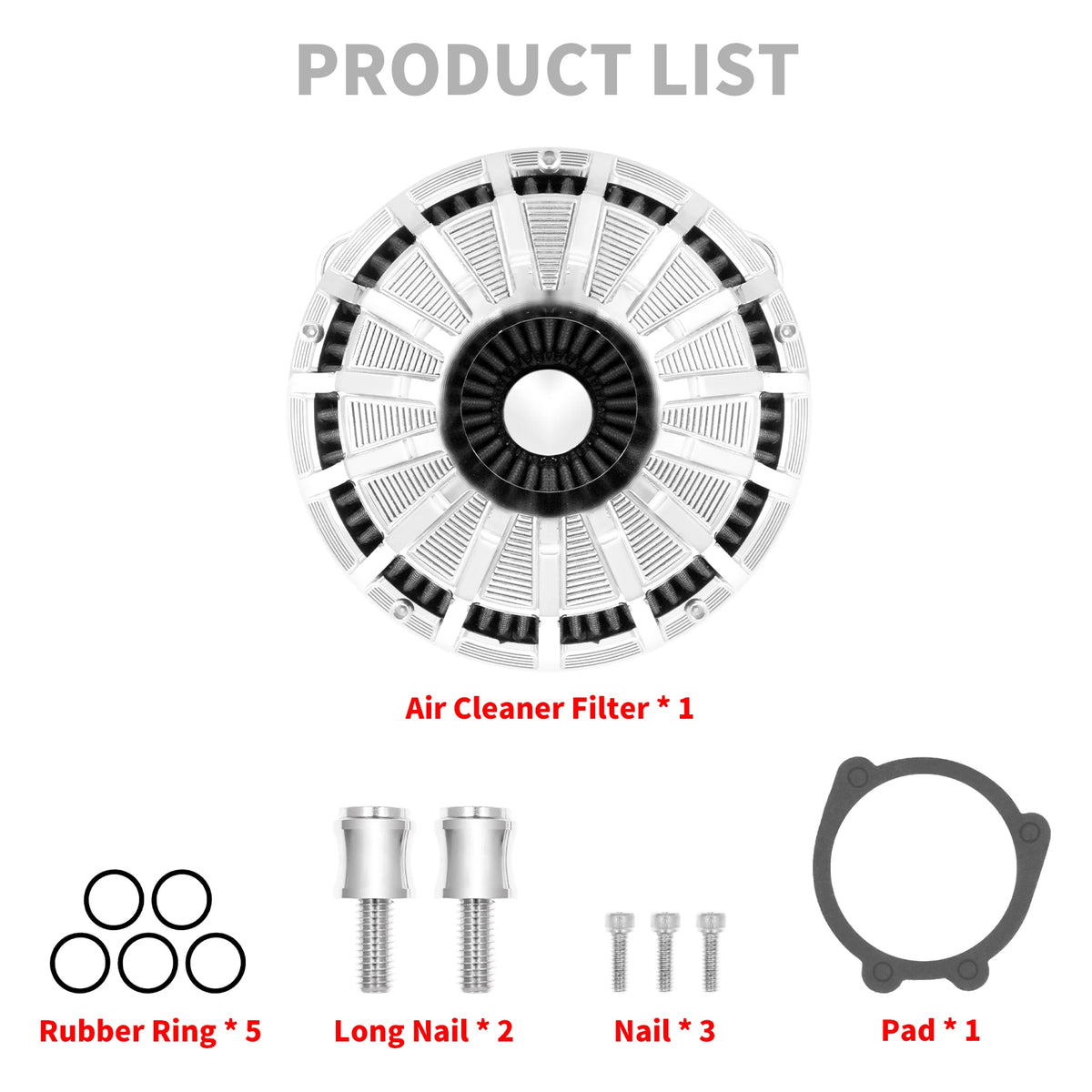 Filtre à Air Chromé - Harley-Davidson Touring, Road Glide FLHR, Softail, Dyna, Fat Boy, Sportster XL 883/1200 – photo 5/10