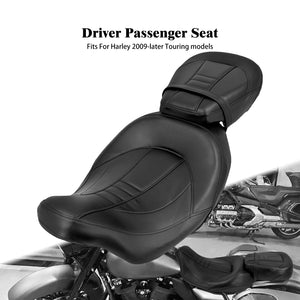 Selle biplace conducteur/passager pour Harley-Davidson Touring 2009-2024 – photo 11/11