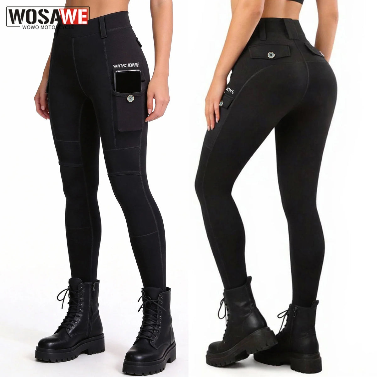 Pantalon moto femme WOSAWE stretch respirant - vue 1