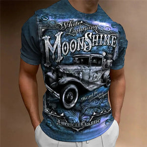 T-shirt Moto Homme 1976 Racing Vintage Imprimé 3D Manches Courtes - vue 11