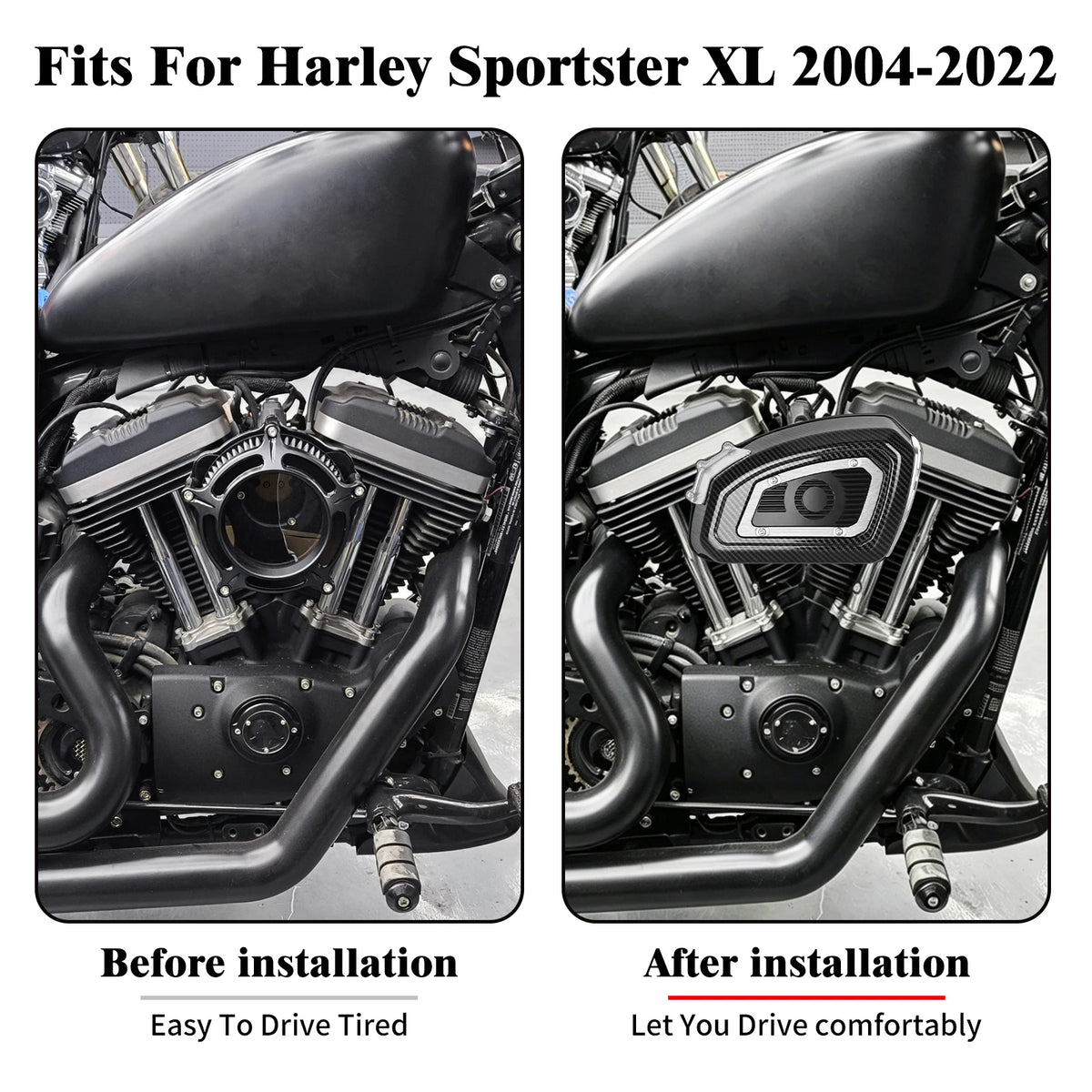 Filtre à Air Haute Performance Chromé - Harley-Davidson Sportster, Dyna, Softail, Touring (Multi-Modèles selon Année) – photo 2/10