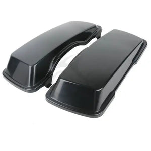 Caches supérieurs de sacoches cavalières noir brillant pour Harley Touring 1994-2013 - vue 1