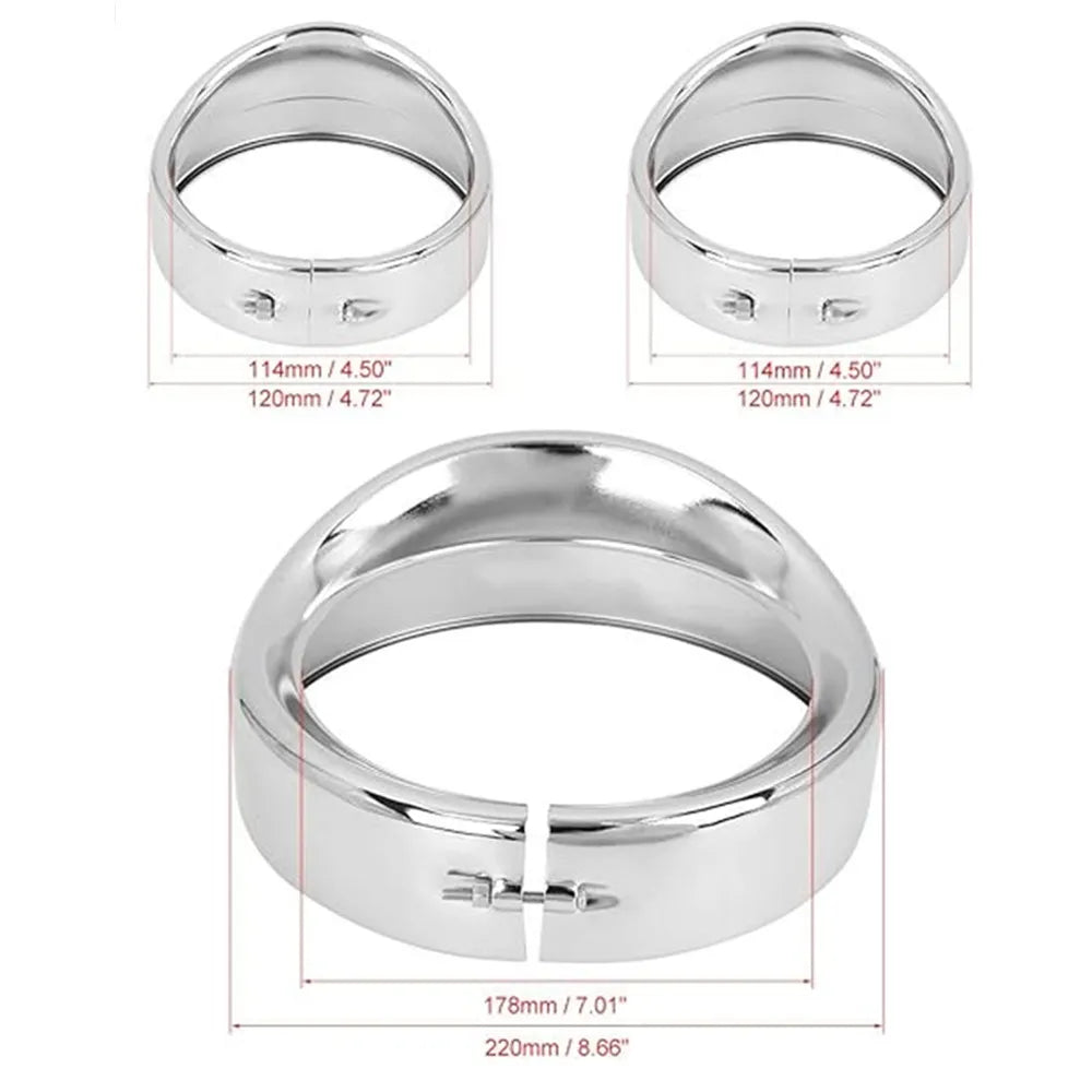 Cerclage visière de phare pour Harley Touring - vue 2