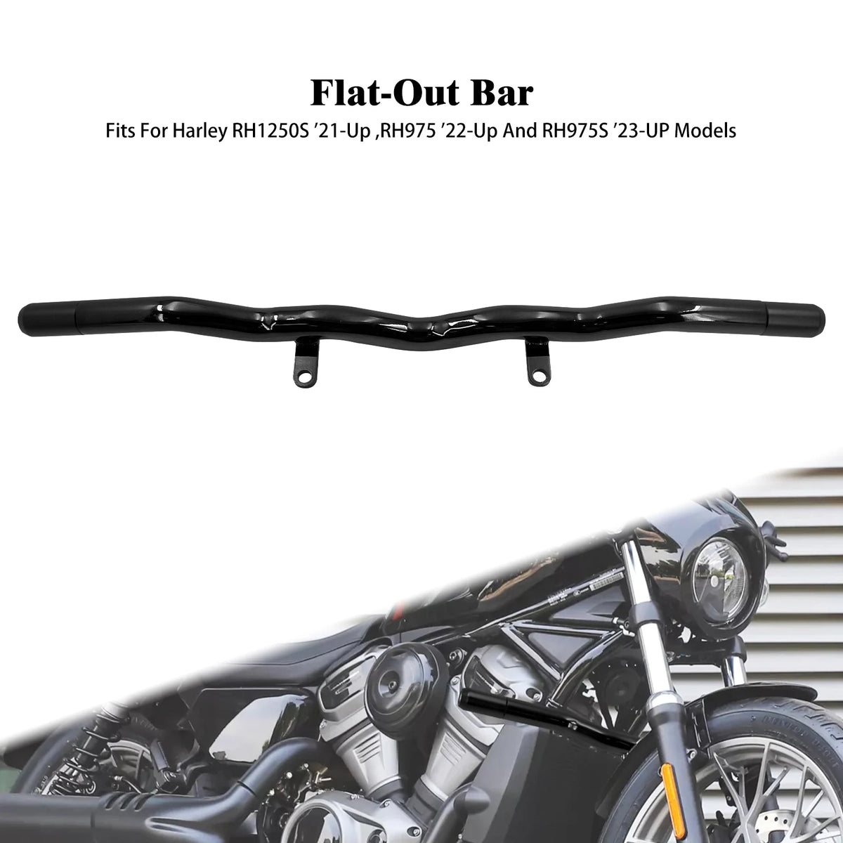 Barre de protection moteur noir brillant pour Harley-Davidson Sportster S - vue 1