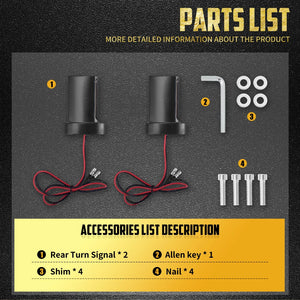 Clignotants arrière LED mini homologués (E Mark) pour Harley-Davidson Sportster XL 883, 1200, Touring, Softail – photo 5/8