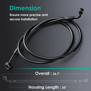Durite de Frein Avant Tressée Inox (140/145/150 cm) - Harley-Davidson Touring 1997-2013 sans ABS – photo 3/12