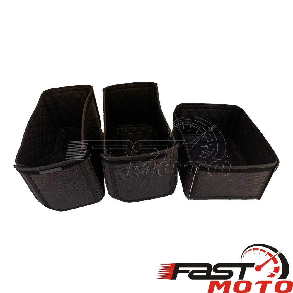 Doublure intérieure en cuir marron pour top case de moto - vue 4