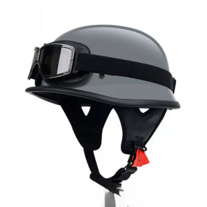 Casque moto demi-jet vintage simili cuir - vue produit - vue 9