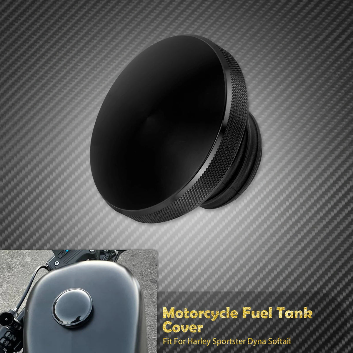 Bouchon de Réservoir Décoratif Ventilé - Harley-Davidson Sportster XL 1992 et +, Dyna 1992-2017, Softail 2000-2017, Touring Road King 1994 et + – photo 7/8