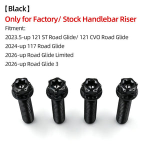 Boulons de Rehausseur de Guidon Titane pour Harley Road Glide 121 CVO/ST, 117 – photo 8/12