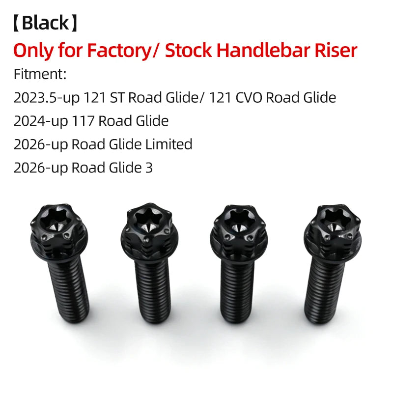 Boulons de Rehausseur de Guidon Titane pour Harley Road Glide 121 CVO/ST, 117 – photo 8/12