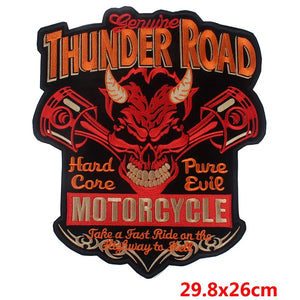 Écusson dorsal brodé biker punk crâne aigle - vue 43