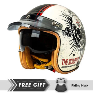 Casque moto jet visage ouvert noir - vue de trois quarts - vue 1