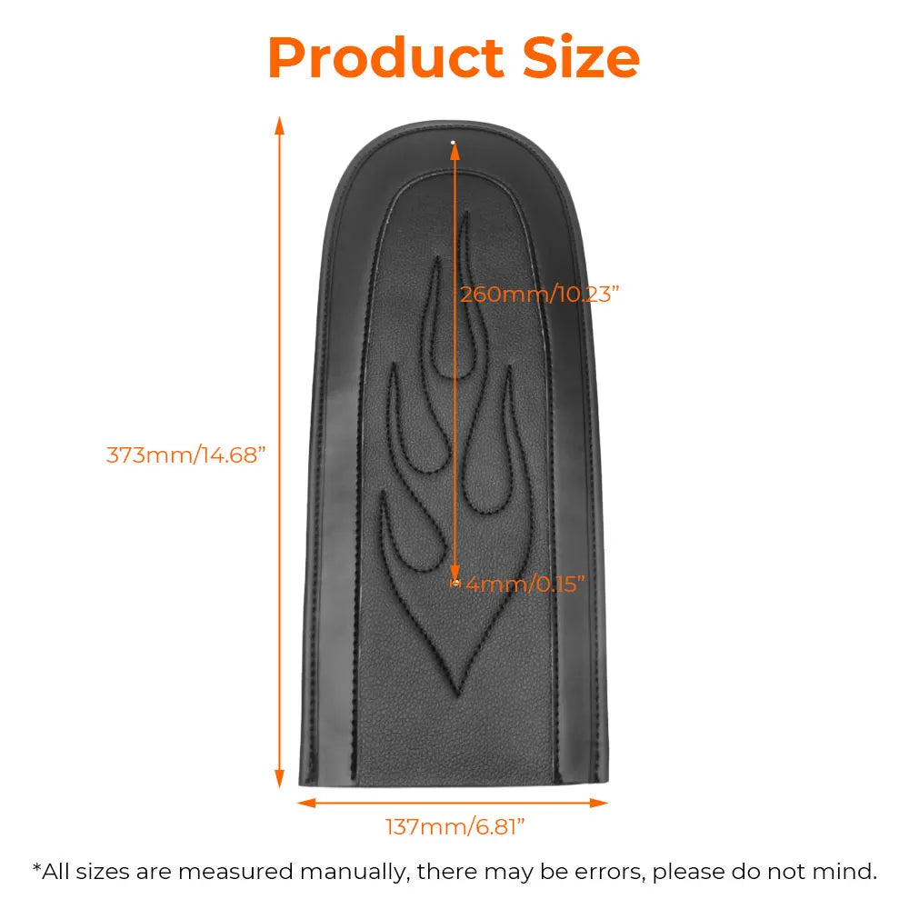 Bavette de garde-boue arrière en cuir noir pour Harley-Davidson Dyna - vue 6