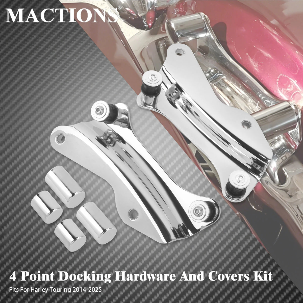 Kit de quincaillerie de fixation 4 points pour top case Harley-Davidson - vue 8