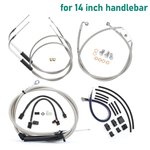 Kit de Câbles Rallongés pour Guidon - Harley-Davidson Dyna 2012-2017 (Avec ABS, Disque Avant Simple) – photo 9/12