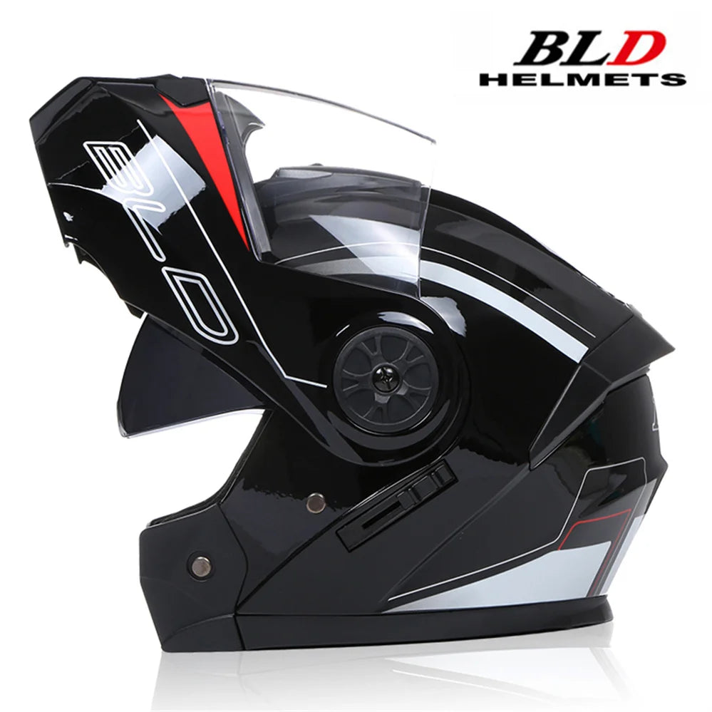 Casque moto modulable double écran, vue de trois quarts - vue 14