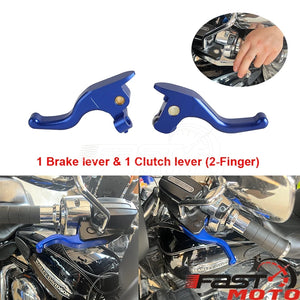Paire de leviers courts noirs pour moto Harley-Davidson V-Rod - vue 25