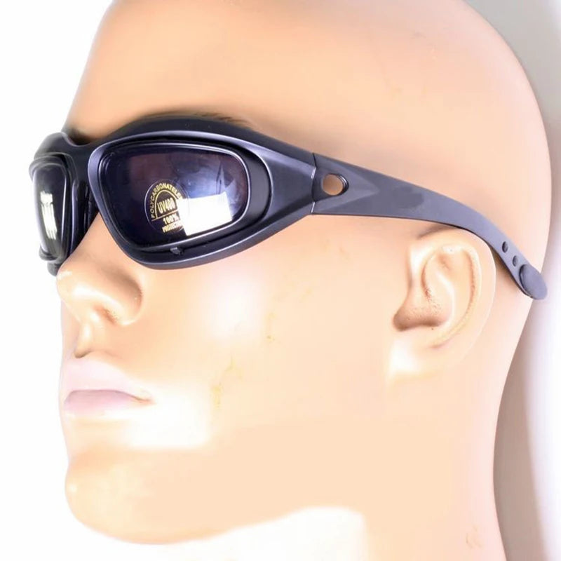 Lunettes tactiques camouflage avec verres interchangeables pour moto - vue 6