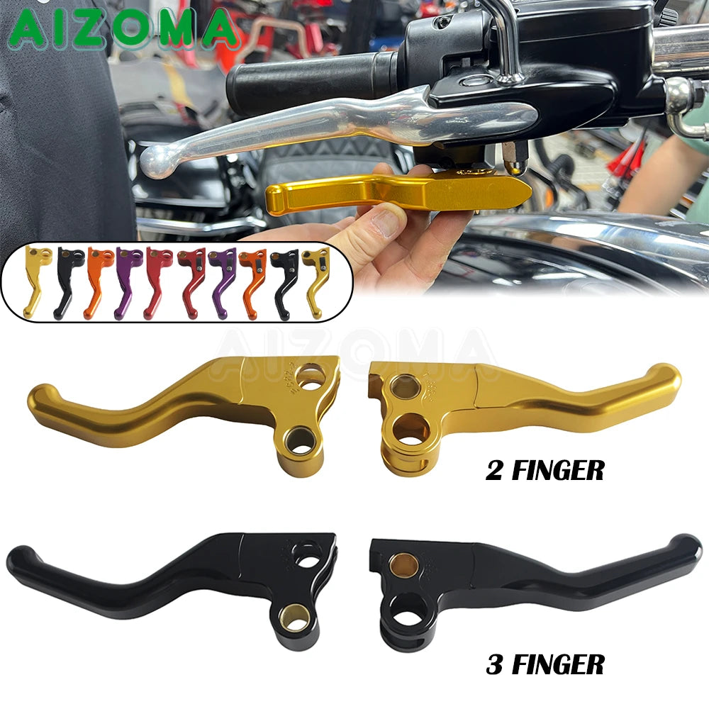 Kit de leviers de frein et d'embrayage CNC pour Harley-Davidson Softail Low Rider Heritage Classic Touring Road King Electra Glide – photo 1/17