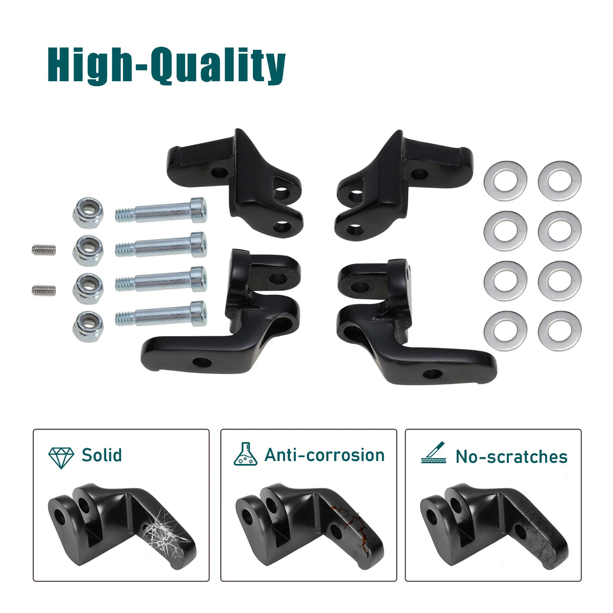 Support de déport de marchepied conducteur pour Harley-Davidson Touring Road Glide, Electra Glide, Street Glide, Road King 1997-2016 – photo 4/7