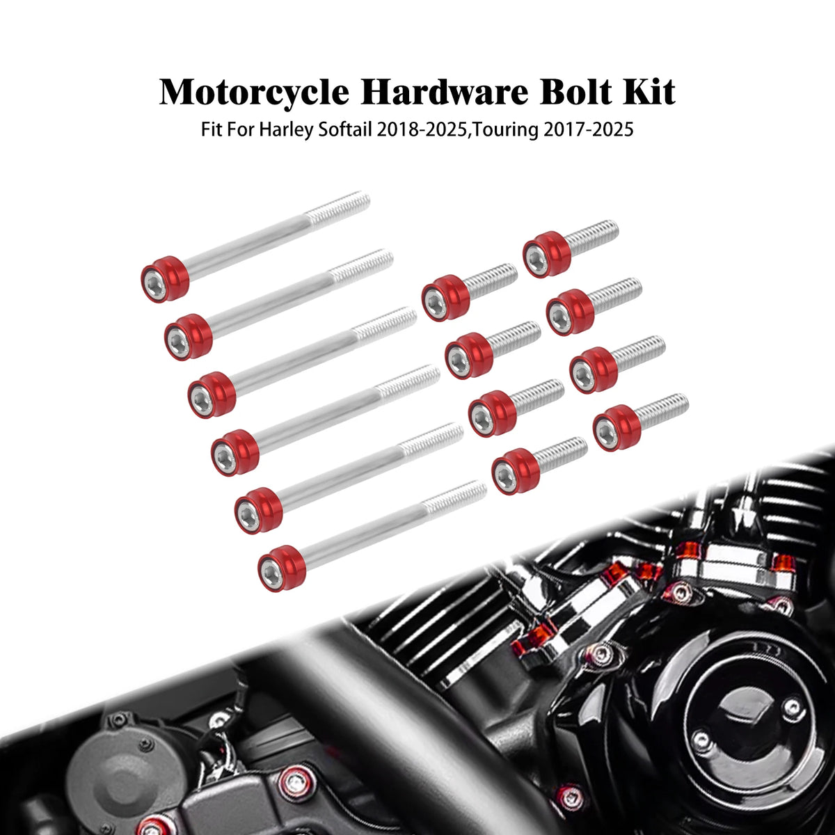Kit de vis décoratives dorées pour moteur M8 Harley-Davidson - vue 10