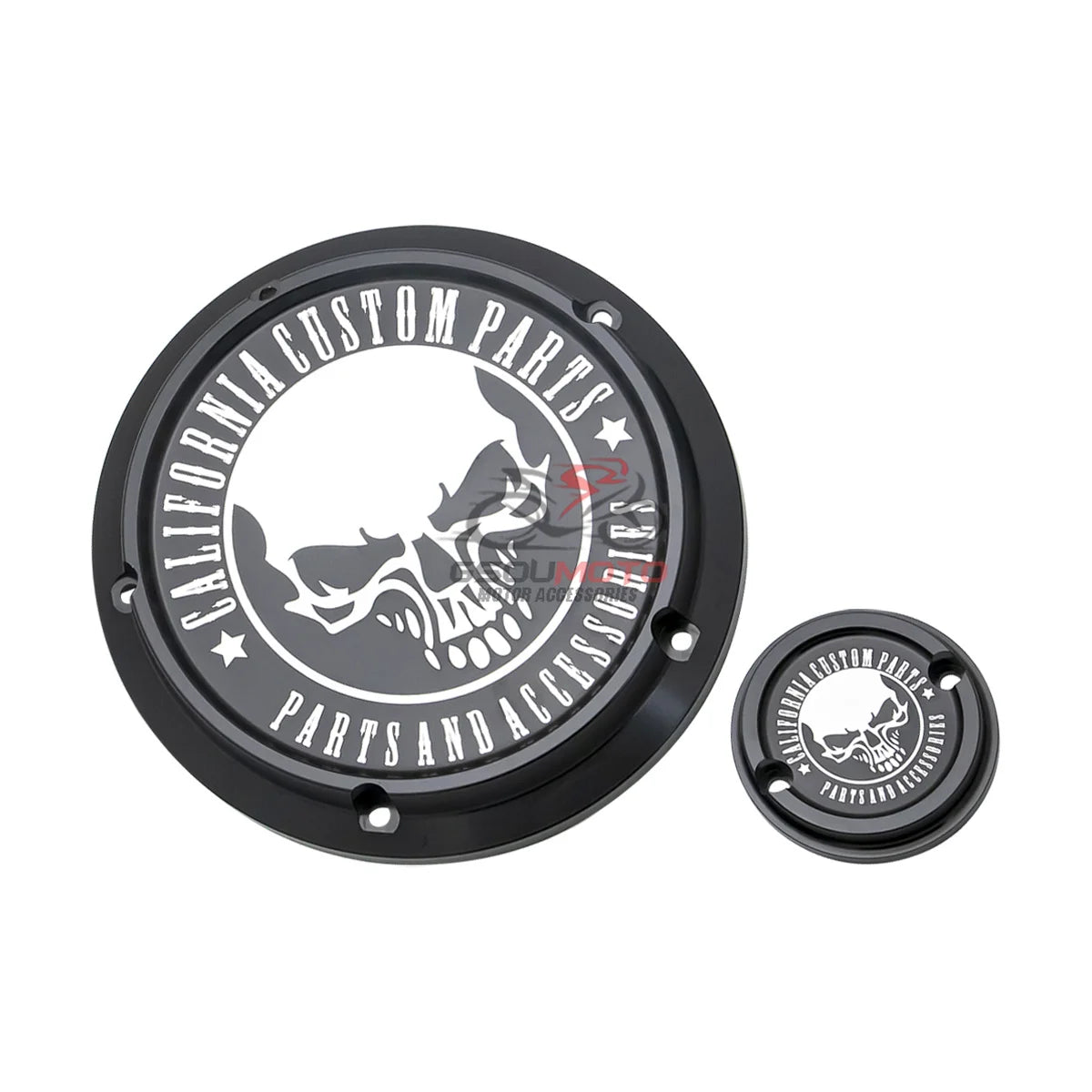 Cache derby et cache de distribution pour Harley Softail - vue 12