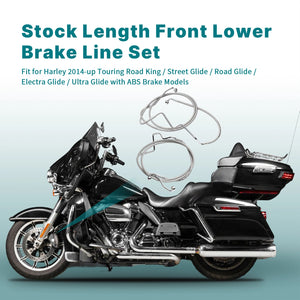 Kit Durites de Frein Avant Inférieures Tressées Inox - Harley-Davidson Touring ABS 2014 et plus – photo 2/7