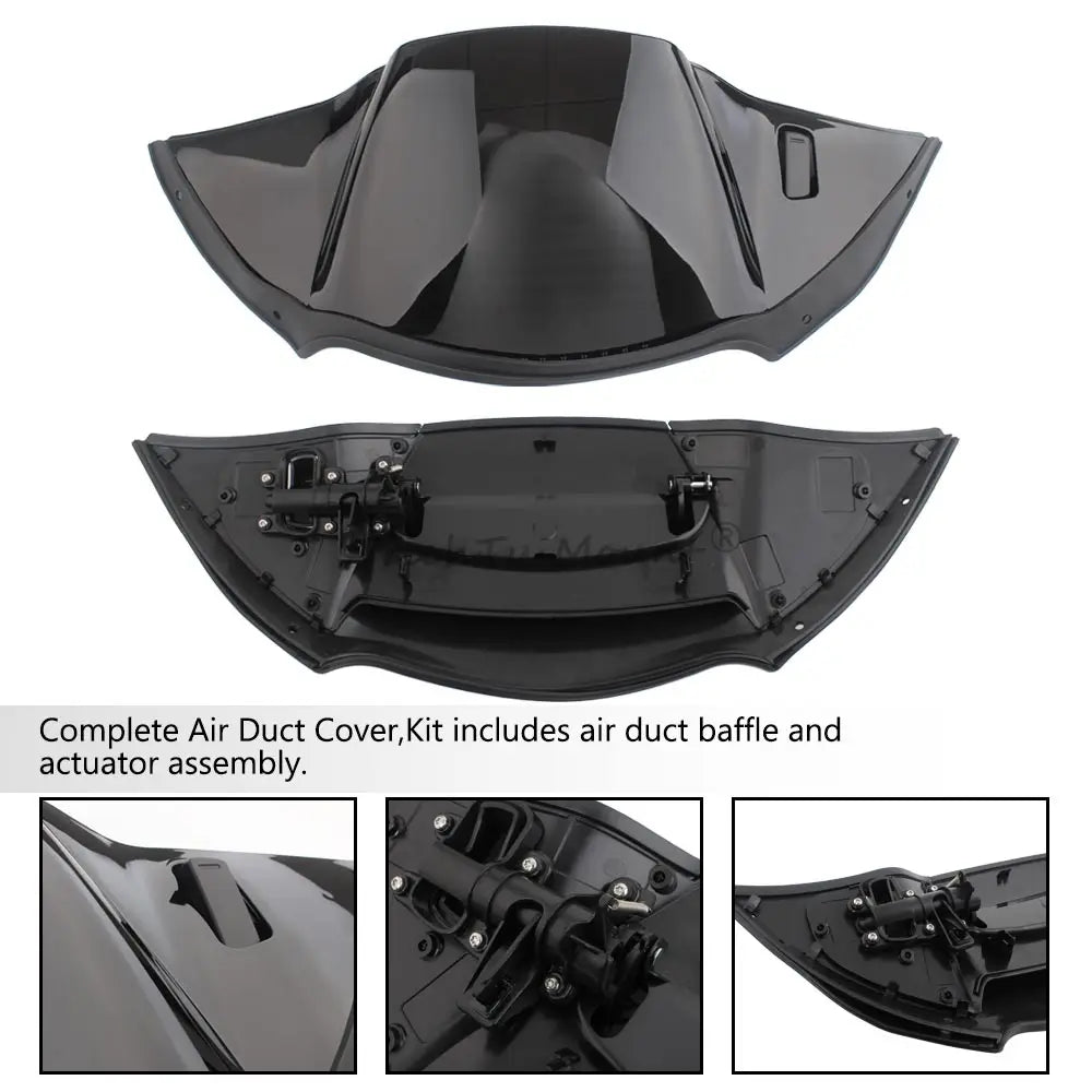 Cache de conduit d'air noir pour carénage de Harley-Davidson Road Glide - vue 1