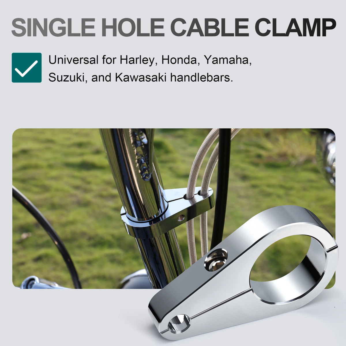 Colliers de Fixation Universels pour Câbles et Durites (1 / 1,25 / 1,5 pouce) - Harley-Davidson Touring, Dyna, Softail et Sportster – photo 2/14