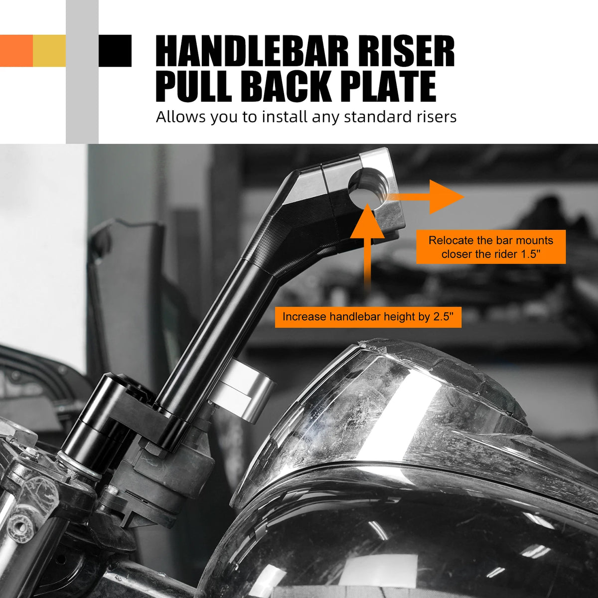 Plaque de recul de guidon pour Harley Low Rider Road Glide - vue 4
