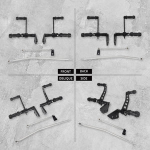 Kit de repose-pieds à commandes avancées noir/chrome pour Harley Dyna Super Glide, Fat Bob et Street Bob – photo 6/8