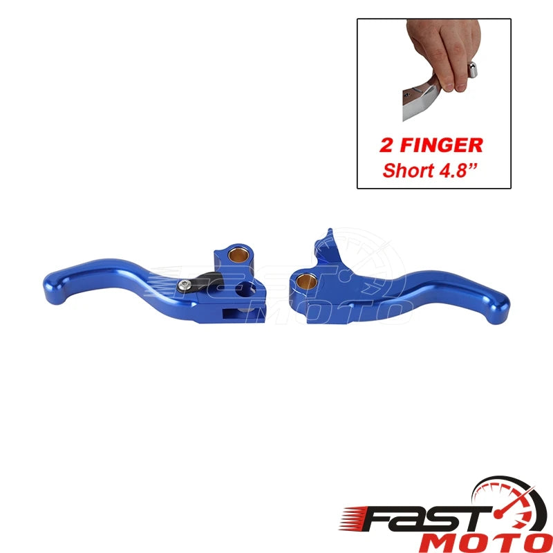 Paire de leviers de frein et d'embrayage noirs pour moto Harley-Davidson Dyna - vue 10