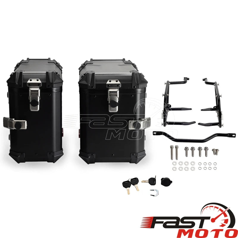 Top case et sacoches latérales en aluminium noir pour Harley Pan America - vue 8