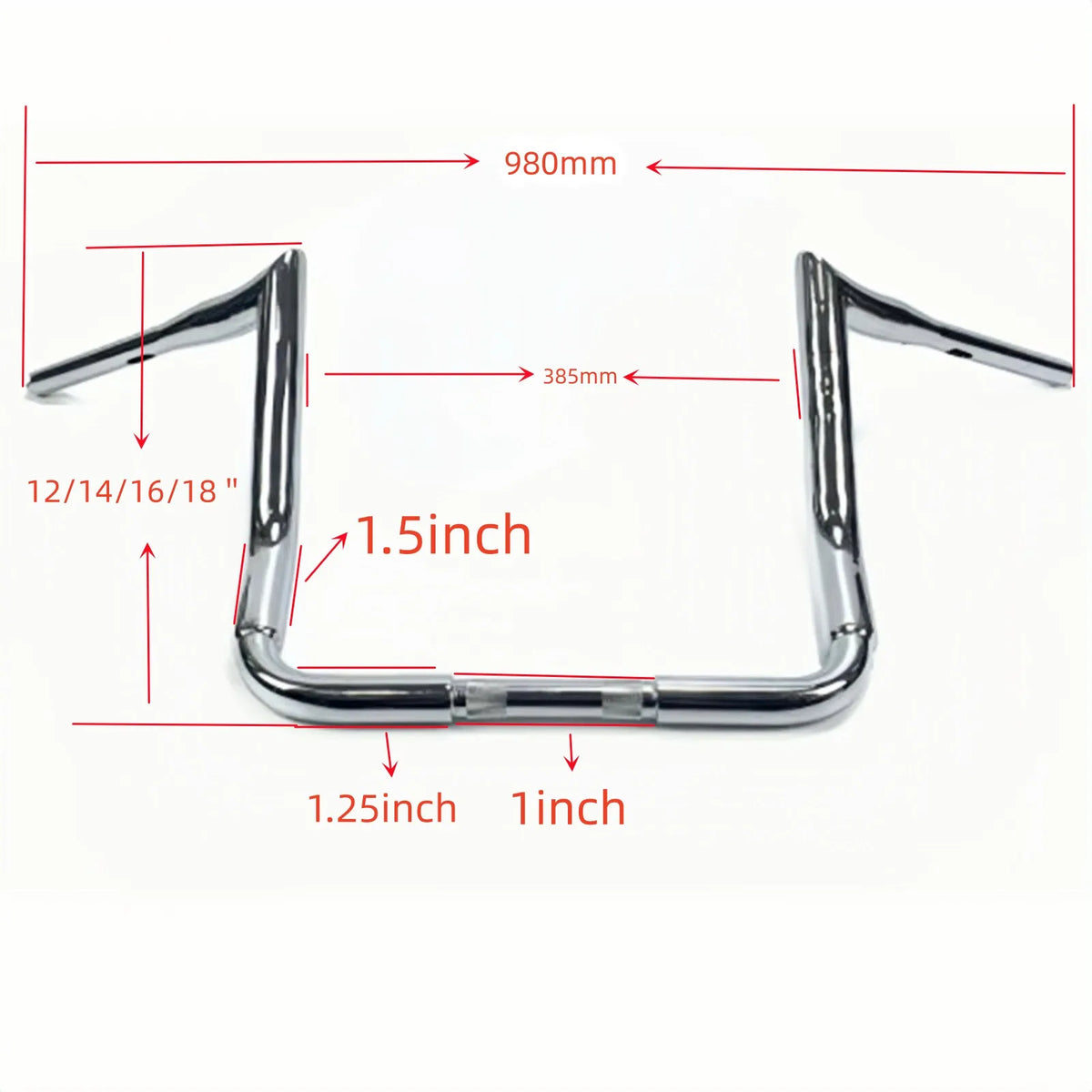 Guidon ape hanger 38 mm pour Harley Street Glide - vue 2