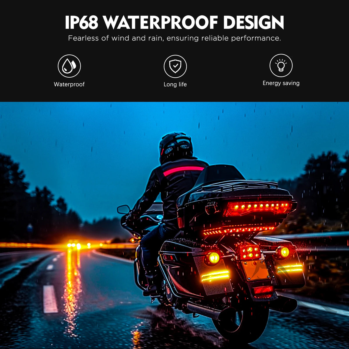 Feux LED de sacoches pour Harley Touring - vue 3