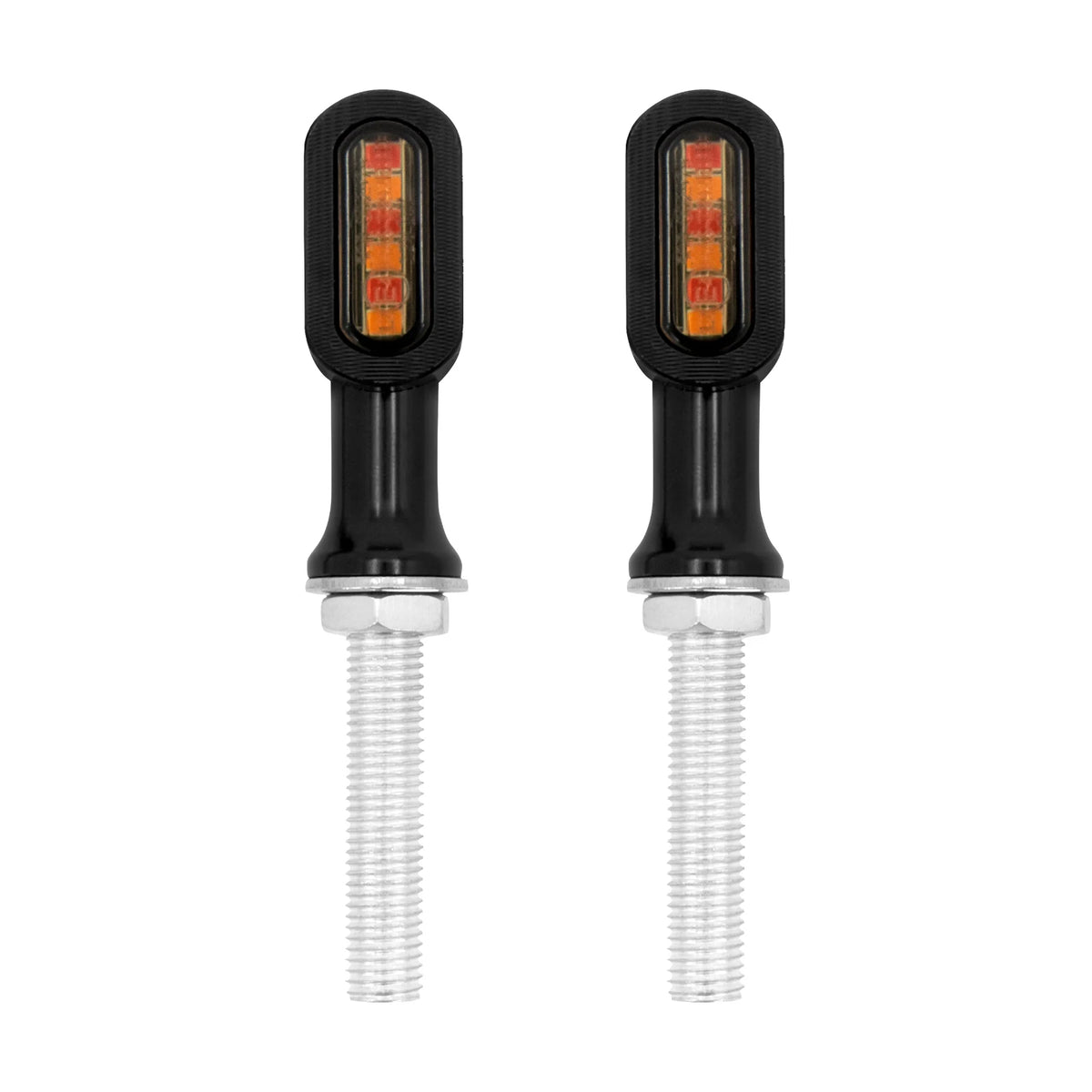 Clignotants LED arrière moto homologués E-Mark rouge/jaune (lot de 2) pour Harley Softail, Touring, Sportster, Dyna - vue 4