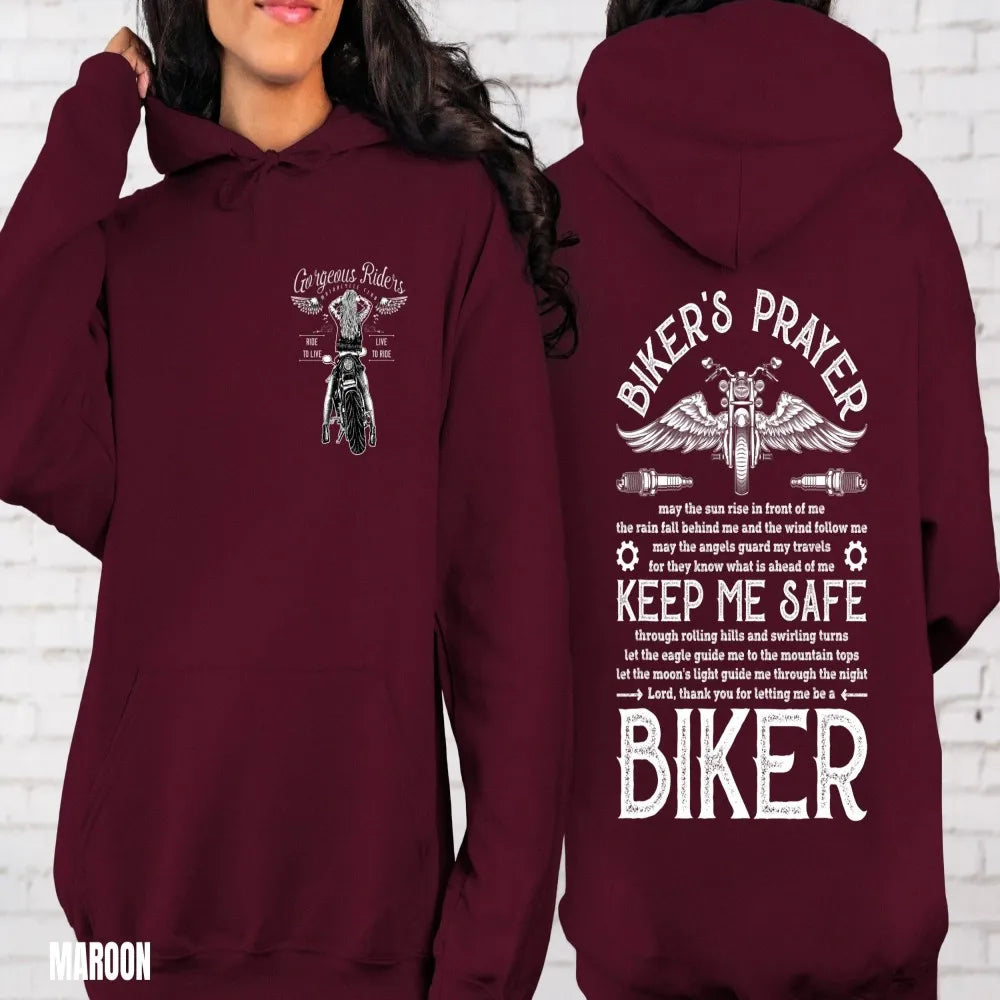Sweat à capuche biker citation motard - vue 3