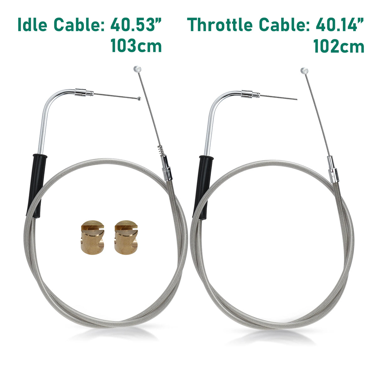 Kit Câbles d'Accélérateur et Ralenti Tressés Inox - Harley-Davidson Sportster XL 883/1200 2004-2006 – photo 8/12