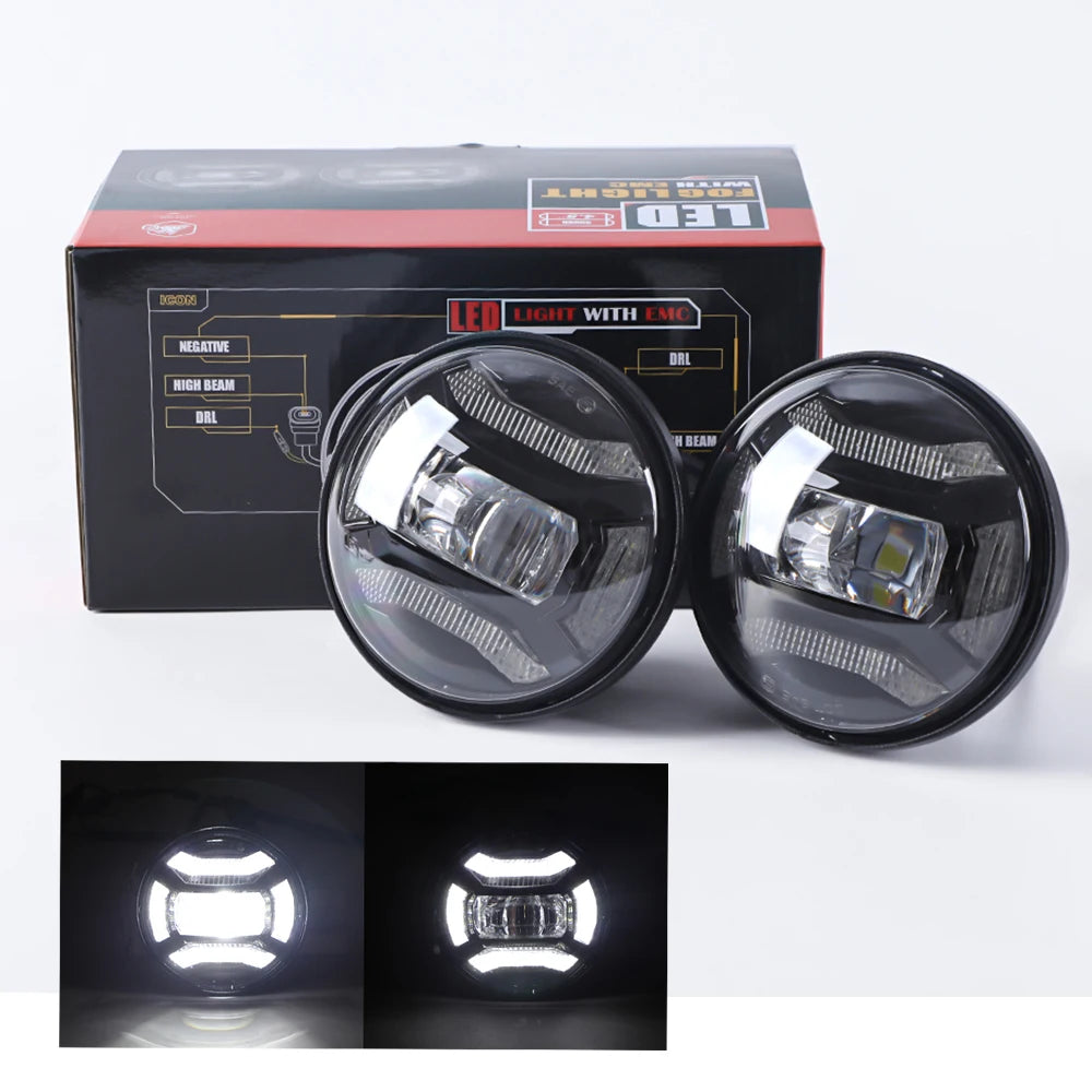 Feux additionnels LED pour Harley Road King Electra Glide - vue 1